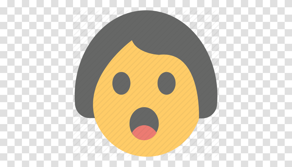 Gasping Face Girl Emoji Open Mouth Shocked Surprised Icon, Outdoors, Nature, Food Transparent Png