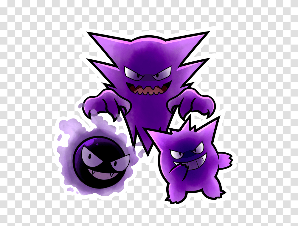 Gastly And Evolutions, Purple, Ornament Transparent Png