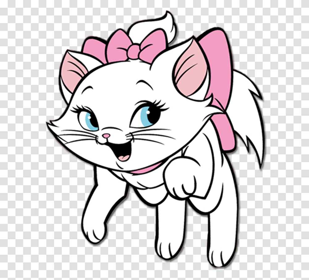 Gata Mary 3 Image Cat With Pink Ribbon, Mammal, Animal, Art, Graphics Transparent Png