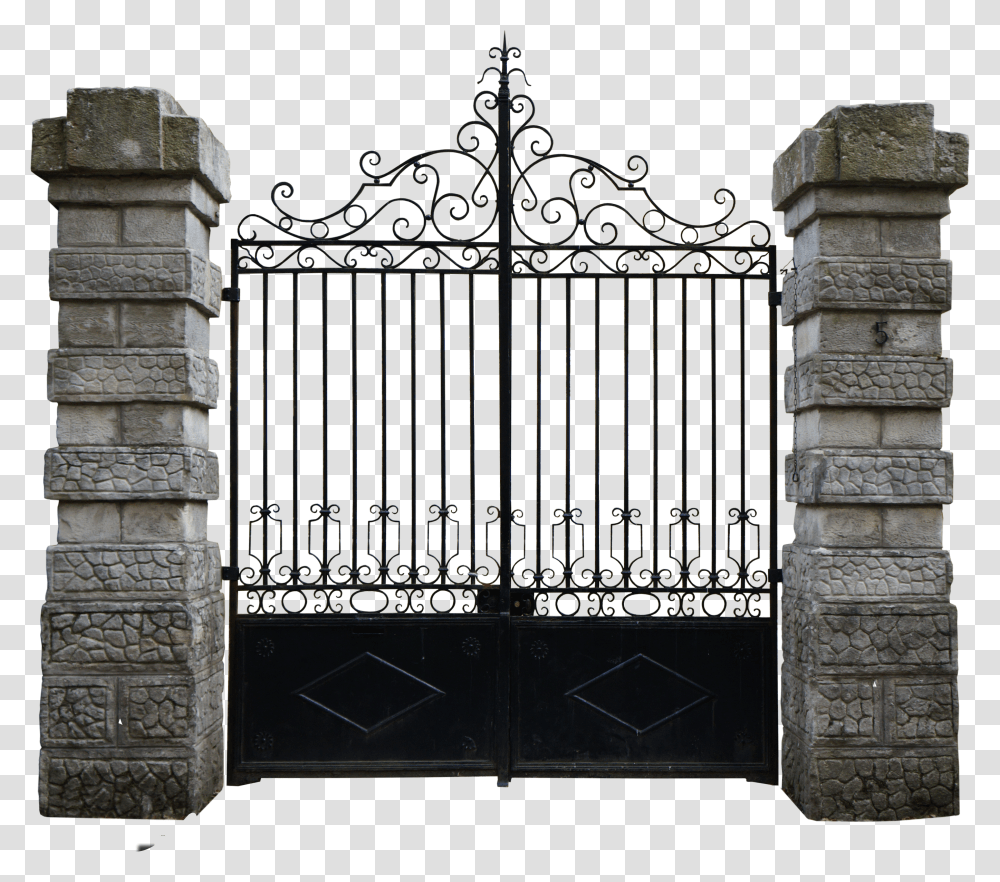 Gate Door Pngstock Sticker Stock Freetoedit Gate With Walls Transparent Png