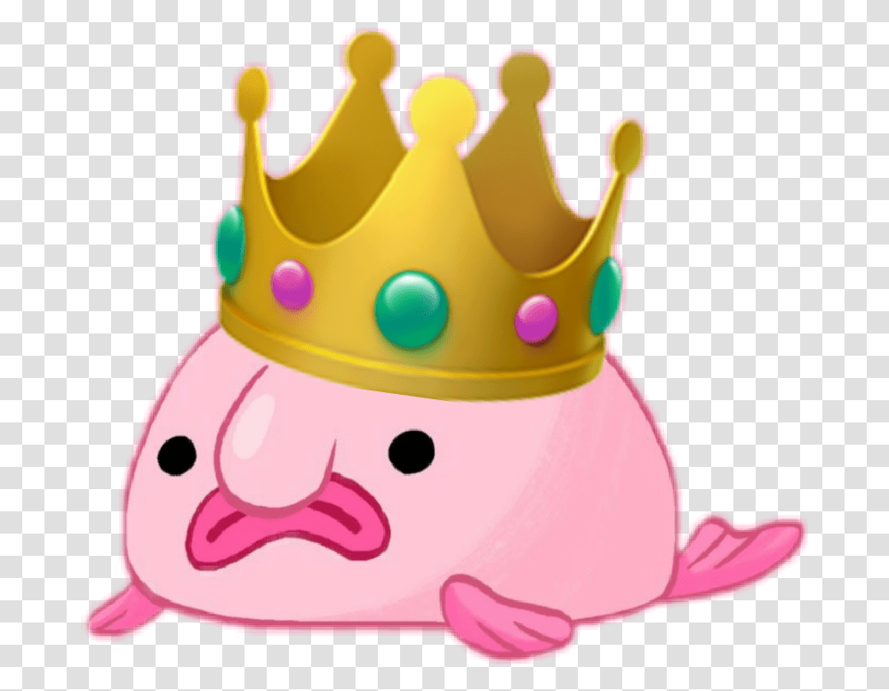 Gatlynnsweetie Sticker Blobfish, Birthday Cake, Dessert, Food, Crown Transparent Png
