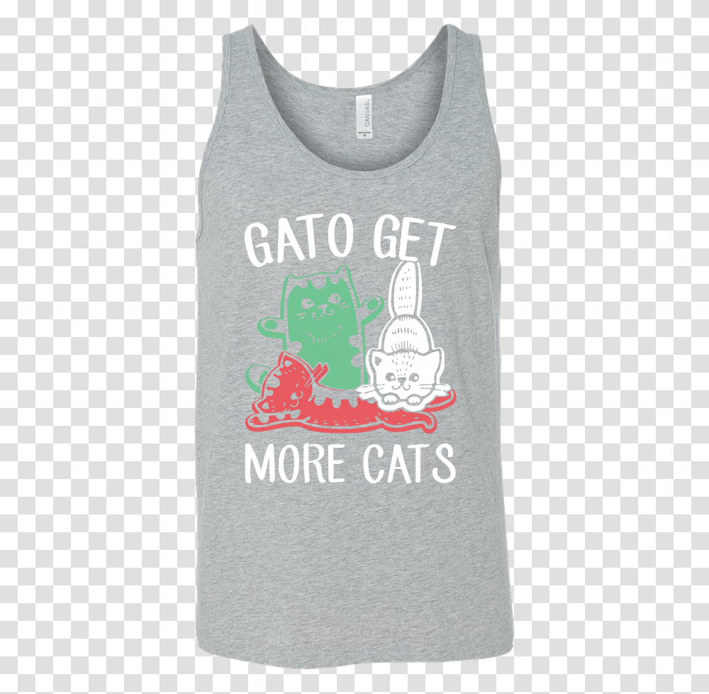 Gato Get More Cats Unisex Tank Top T Shirt Active Tank, Home Decor, Spire Transparent Png