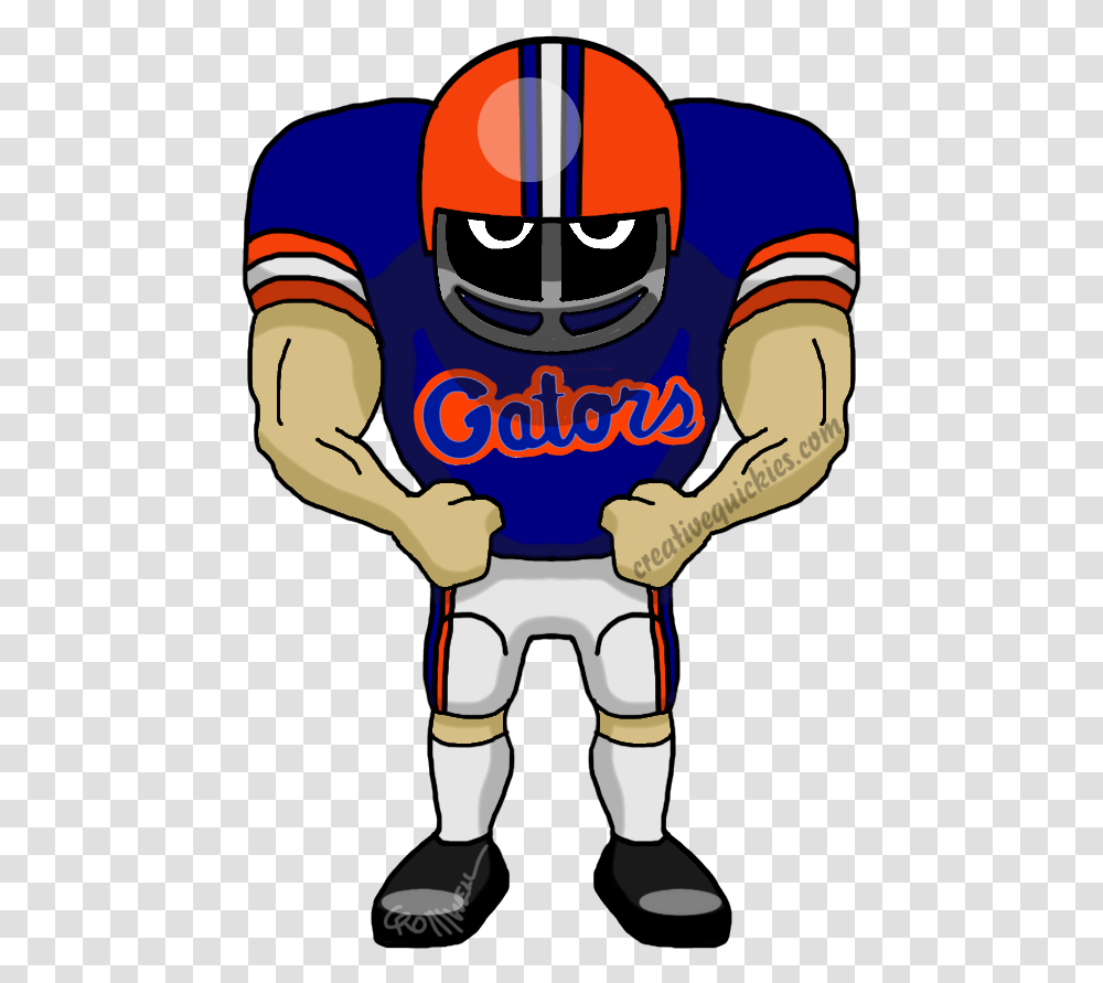 Gator Football Clipart 6 By Leslie Cartoon Eagles Football Player, Person, Human, Hand, Fireman Transparent Png