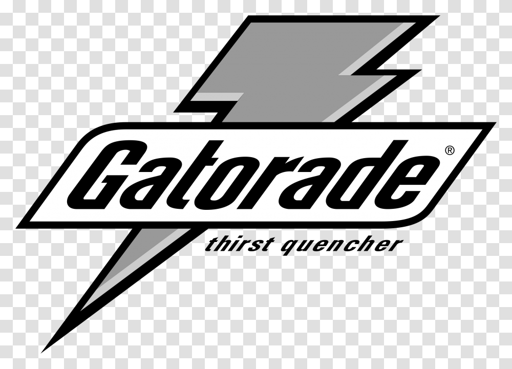 Gatorade Logo Gatorade Symbol Black And White, Label, Word Transparent Png