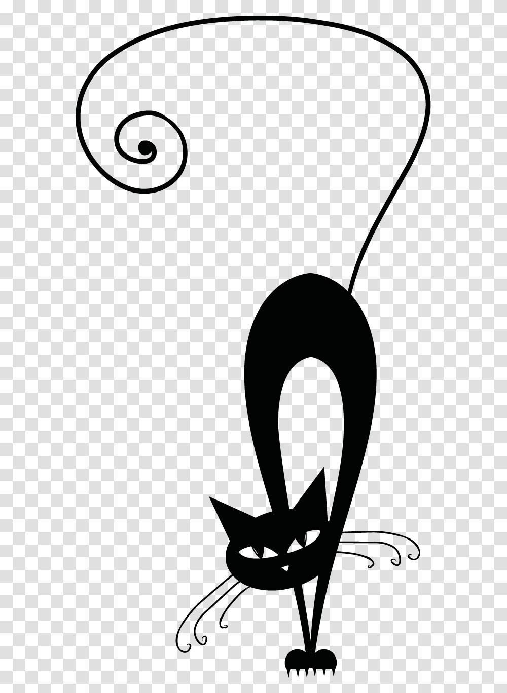 Gatti Stilizzati Immagini Black Cat Silhouette, Stencil, Animal, Invertebrate Transparent Png