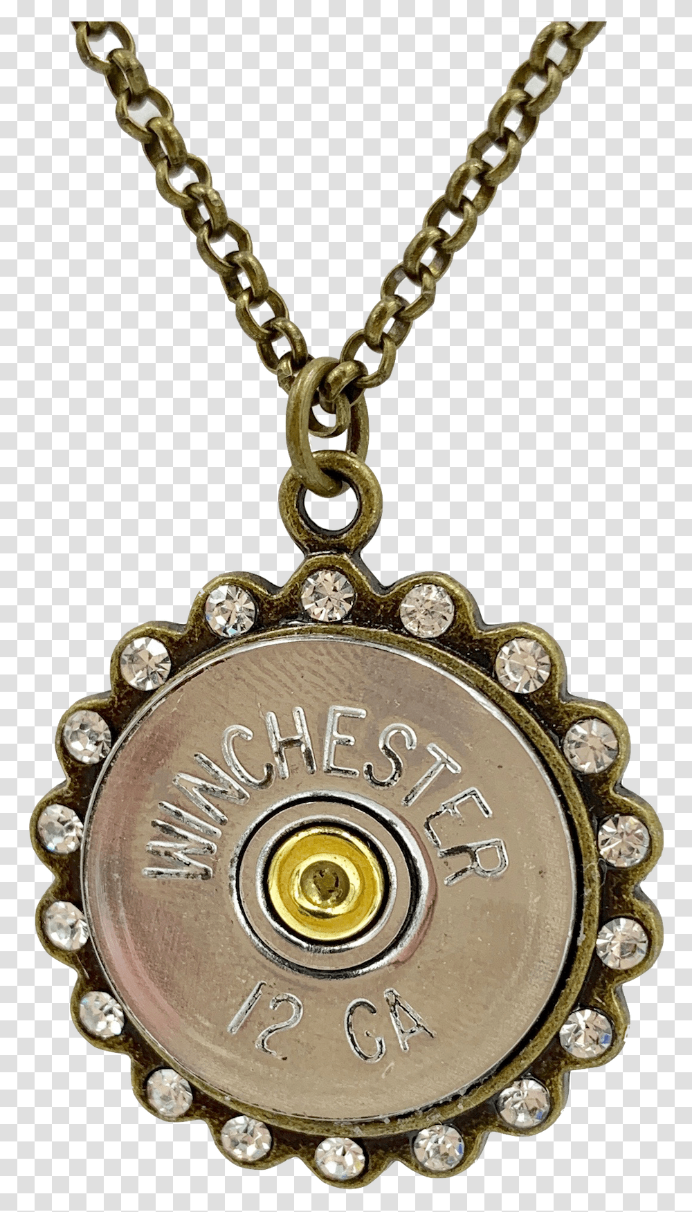 Gauge Brass Shotgun Necklace Locket, Pendant, Jewelry, Accessories, Accessory Transparent Png