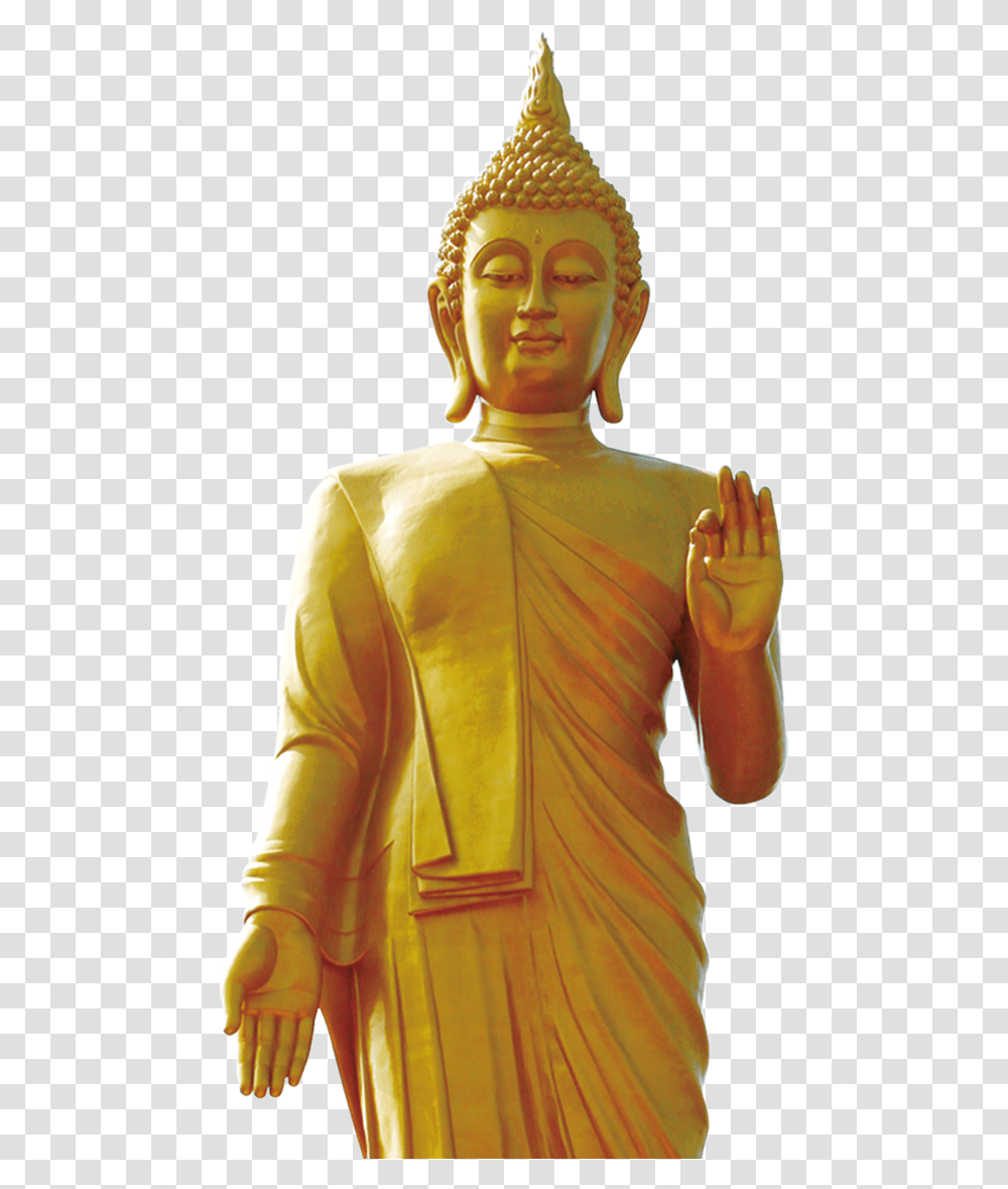 Gautam Buddha Standing Statue, Worship, Person, Human Transparent Png