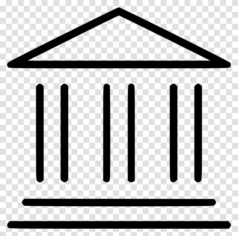 Gavel Clipart Svg Financial Institution Icon, Stencil, Building Transparent Png