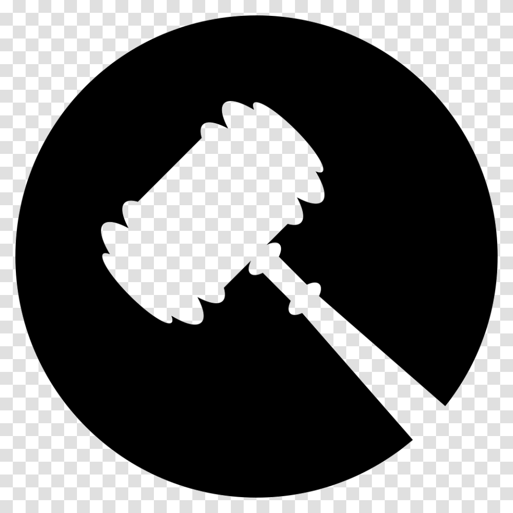 Gavel Computer Icons Law Symbol Judge Symbol Law Black And White, Tool, Hammer, Stencil Transparent Png