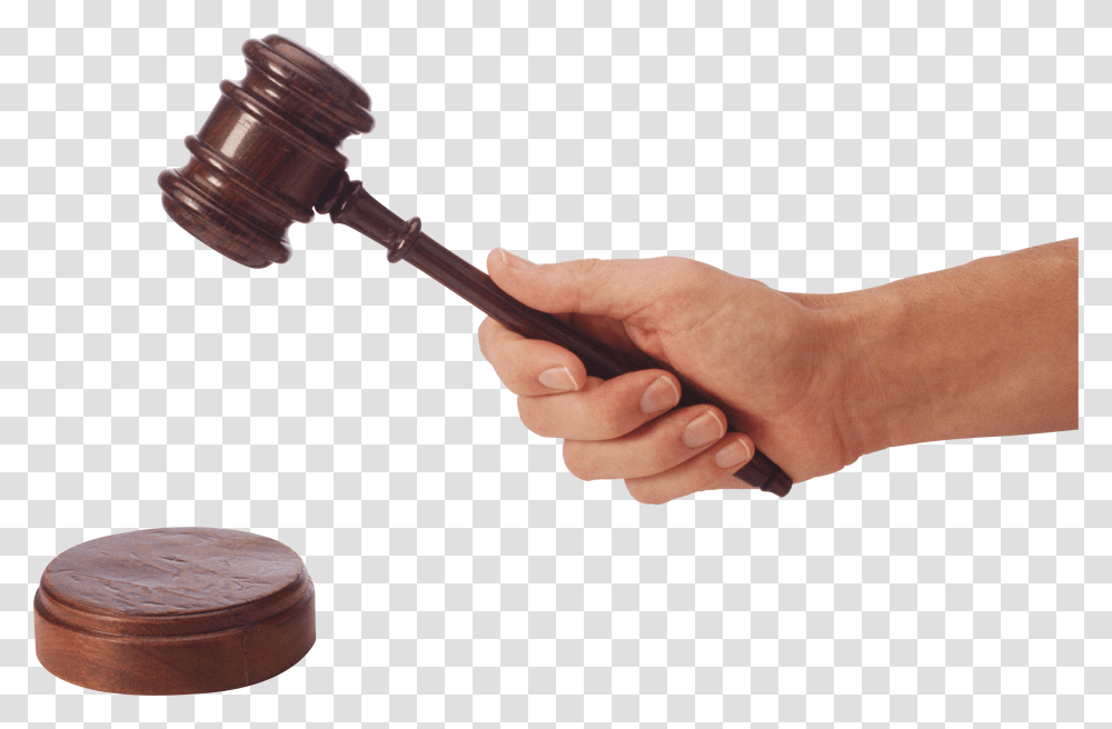 Gavel Judge Hammer In Hand Gavel In Hand, Person, Human, Tool, Mallet Transparent Png