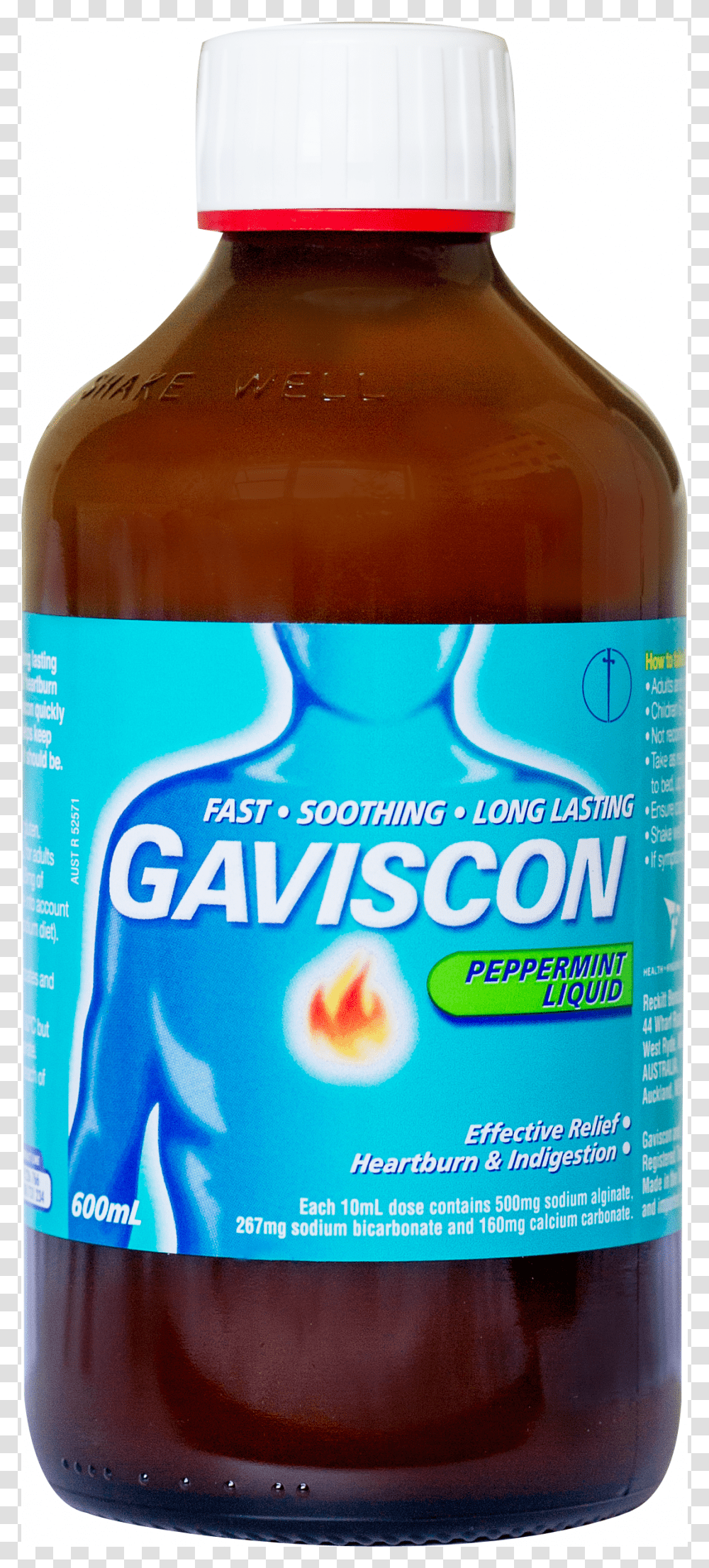 Gaviscon Liquid Gaviscon Products, Bottle, Beer, Alcohol, Beverage Transparent Png