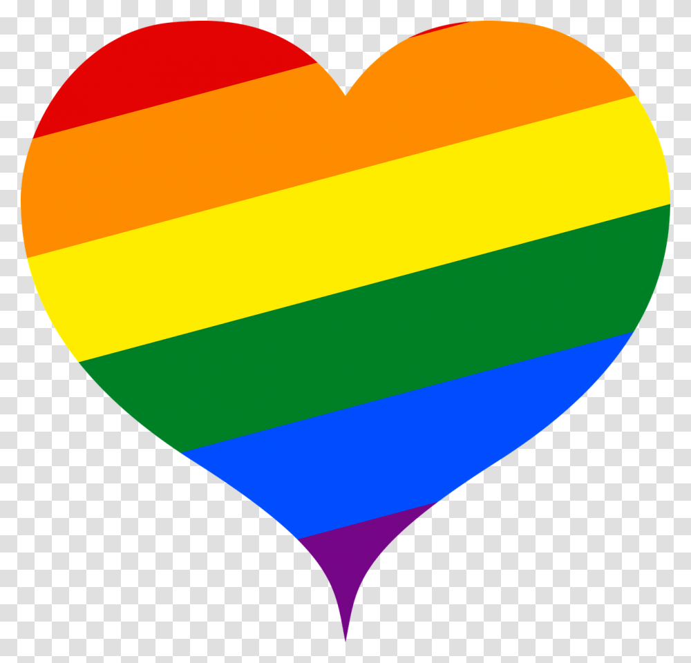Gay Flag Heart, Vehicle, Transportation, Aircraft, Hot Air Balloon Transparent Png