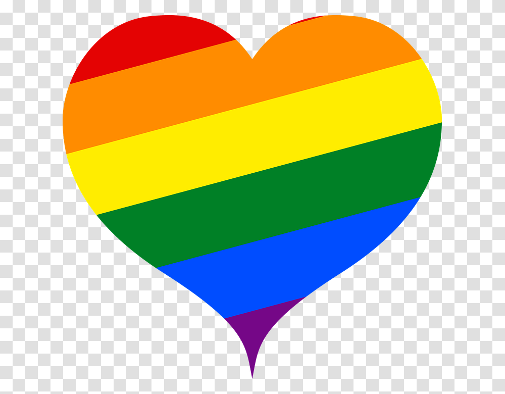 Gay Flag Heart, Vehicle, Transportation, Aircraft, Hot Air Balloon Transparent Png