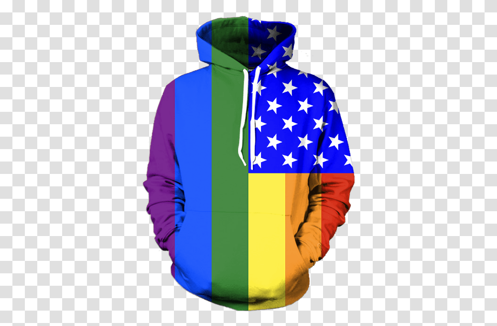 Gay Pride Flag Hoodie Full Printed Hoodies And Clothing Gay Pride Flag Hoodie, Apparel, Sweatshirt, Sweater, Sleeve Transparent Png