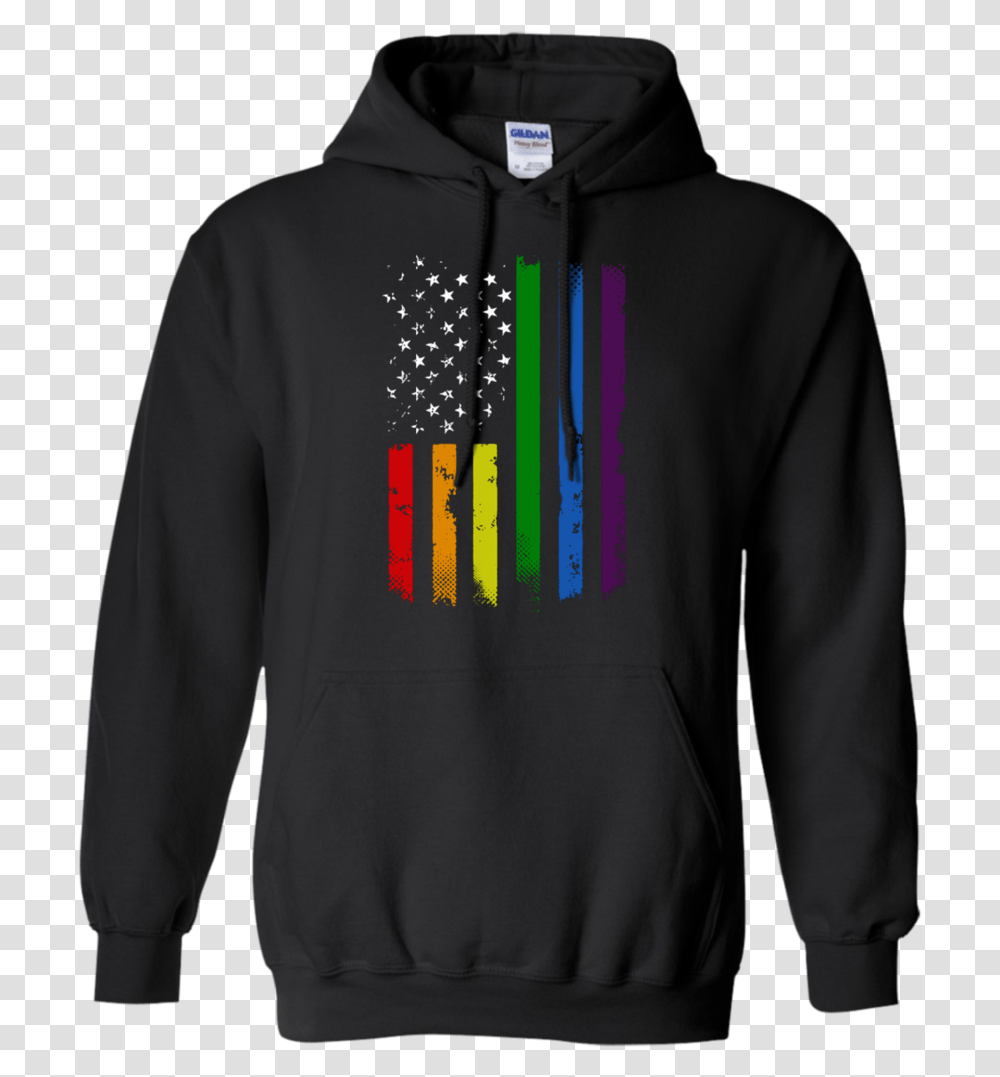 Gay Pride Flag Rainbow American Flag Pullover Hoodie Augustiner Bru Pullover, Apparel, Sweatshirt, Sweater Transparent Png
