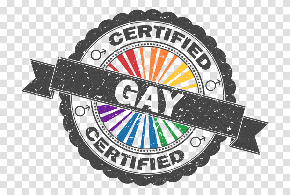 Gay Pride Gay Certified, Wristwatch, Emblem, Logo Transparent Png
