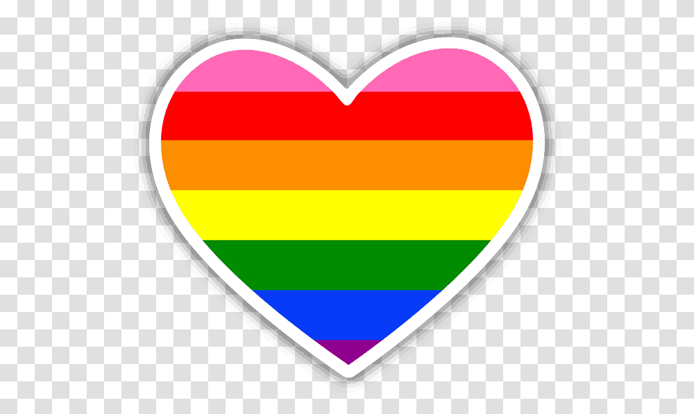 Gay Pride Rainbow Flag Heart Sticker Gay Pride Heart Transparent Png