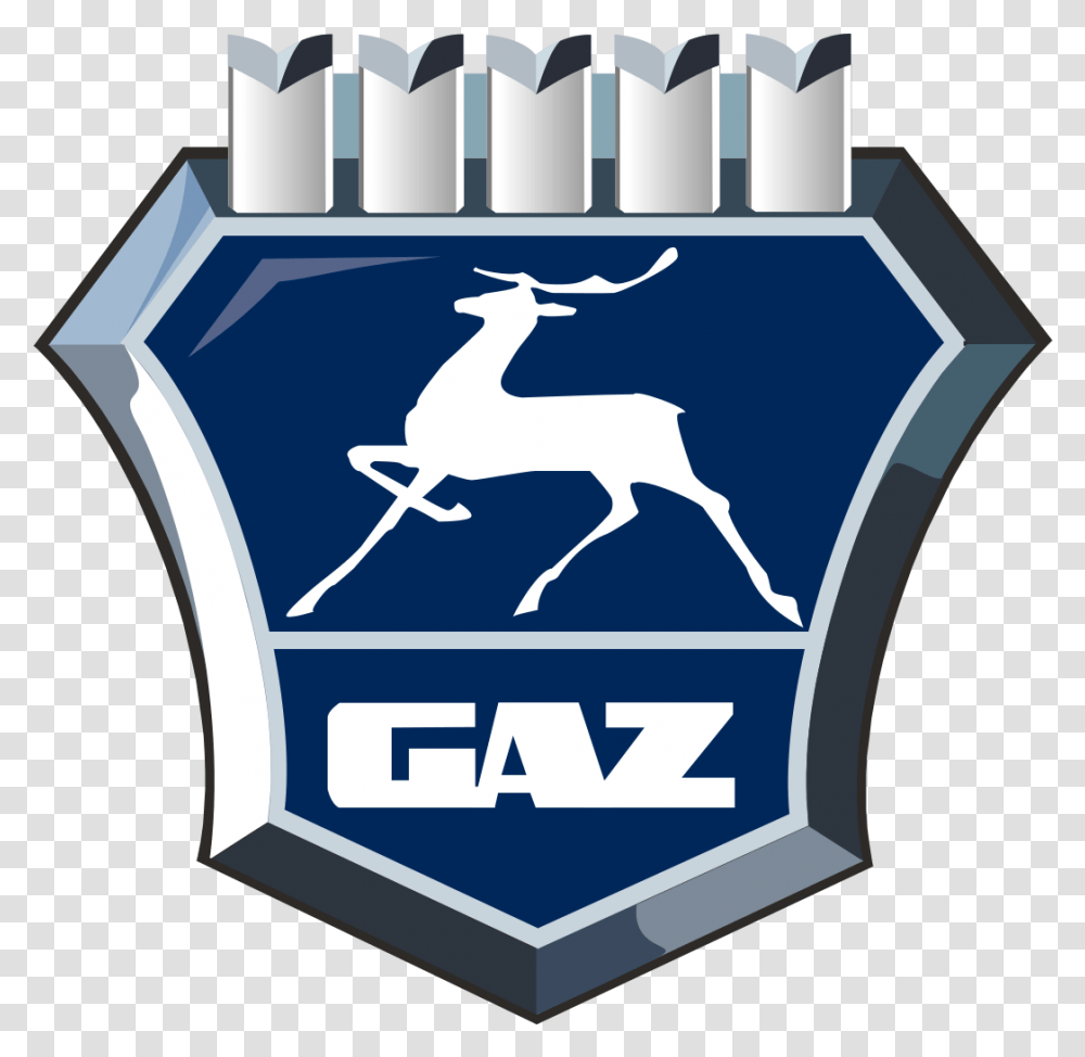 Gaz Car Logo Gaz Logo, Symbol, Label, Text, Trademark Transparent Png
