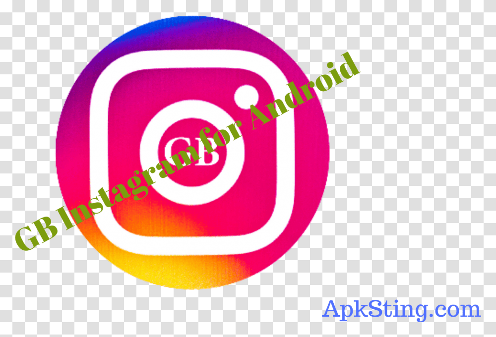 Gb Instagram Apk Circle, Logo, Trademark, Light Transparent Png