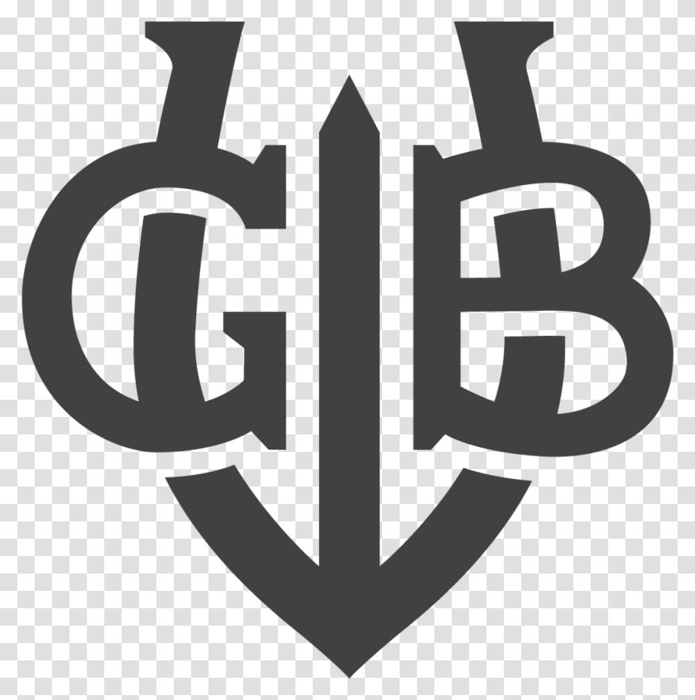 Gb Monogram Gundlach Bundschu Winery Logo, Cross, Symbol, Stencil, Text Transparent Png