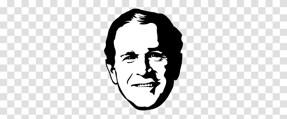 Geaorge Bush, Celebrity, Stencil, Face, Person Transparent Png