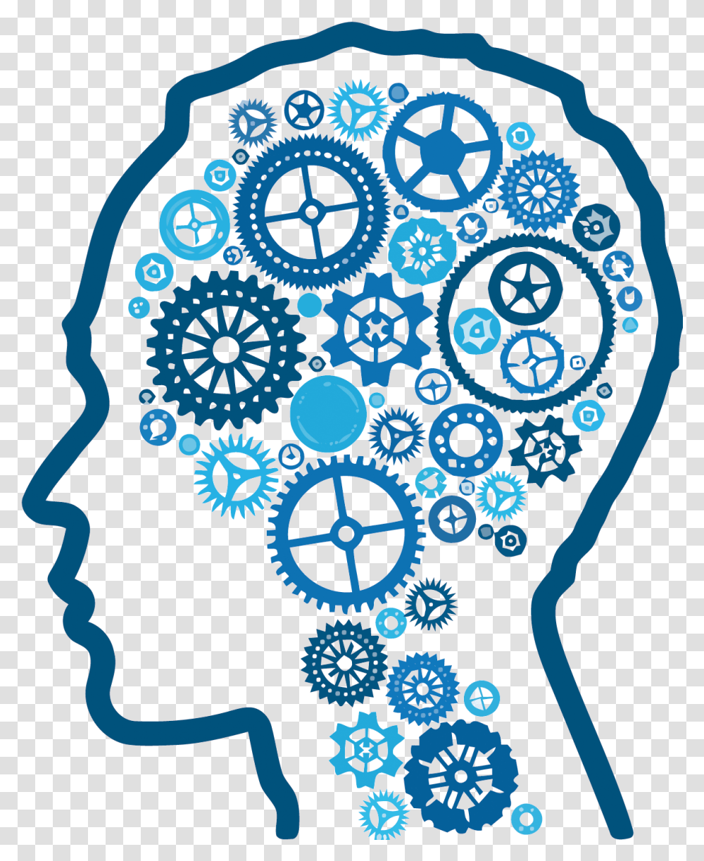 Gear Intelligence Artificial Thought Brain Vector Human Mental Health, Label, Rug, Sticker Transparent Png