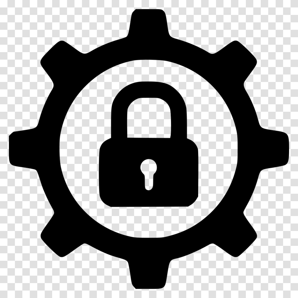 Gear Lock Safe Secure Password Settings Configure Gear Man Icon Transparent Png