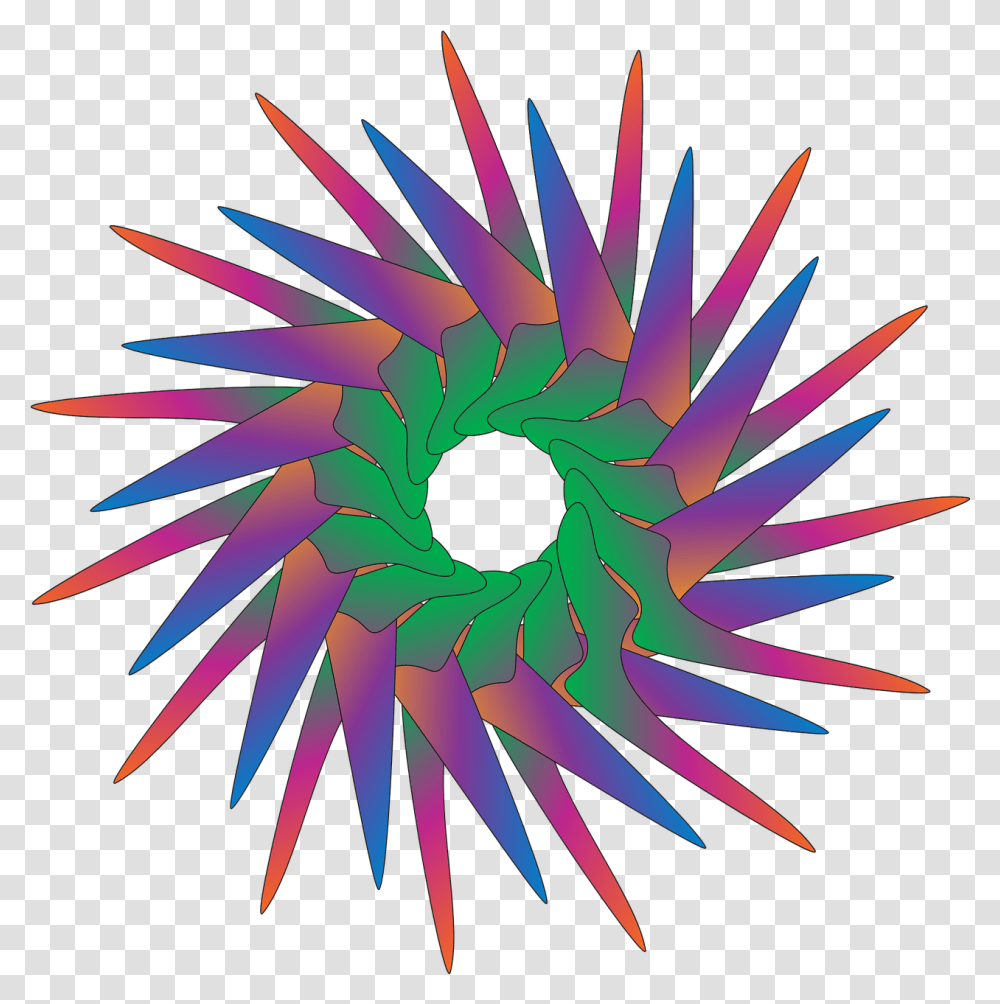 Gear Mandela Spiral Circle, Ornament, Pattern, Fractal, Hole Transparent Png