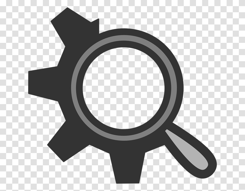 Gear Search Computer Icon Symbol Sign Magnifying Glass With Gear Transparent Png