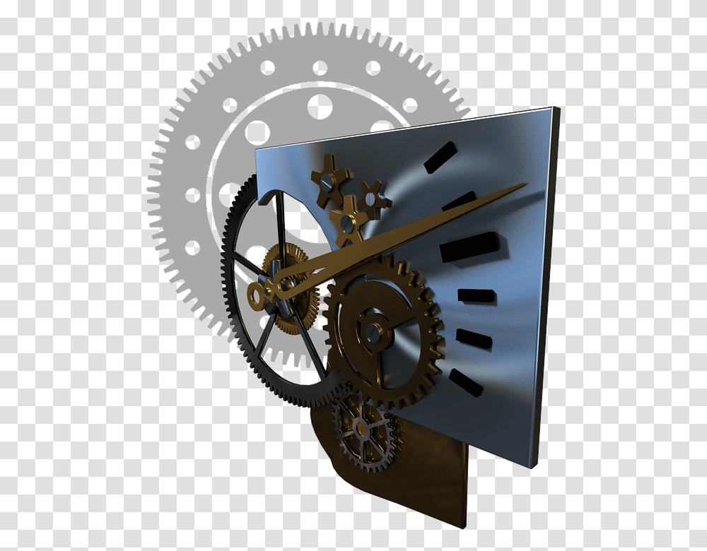 Gear Train Movement Time Zeitgeist Period Hours Quartz Clock, Machine, Clock Tower, Architecture, Building Transparent Png