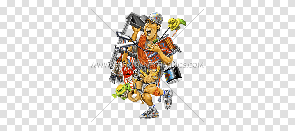 Gear Up Handyman Production Ready Artwork For T Shirt Printing, Person, Leisure Activities, People, Samurai Transparent Png