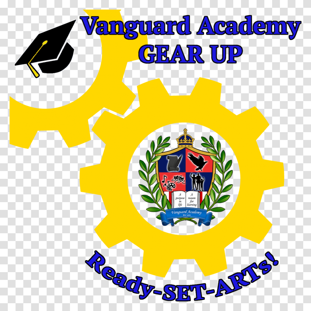 Gear Up Vanguard Academy Gear Up, Machine, Poster, Advertisement, Logo Transparent Png