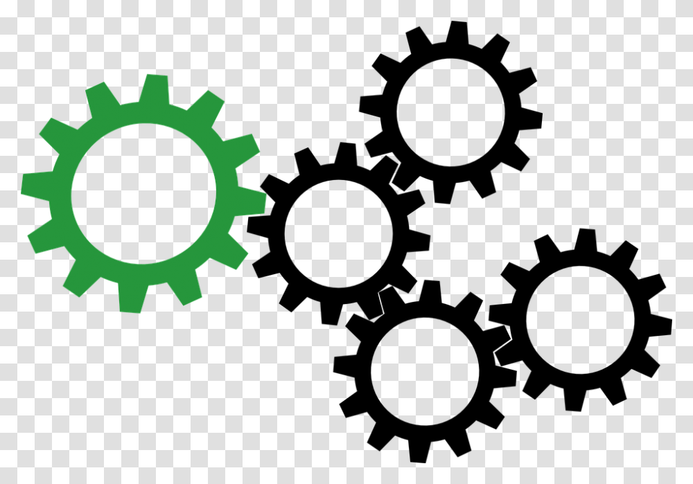 Gear Wheel Clipart, Machine, Cross Transparent Png