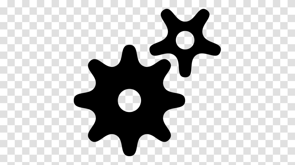 Gear Wheels Silhouette Gear Wheel Black And White, Gray, World Of Warcraft Transparent Png