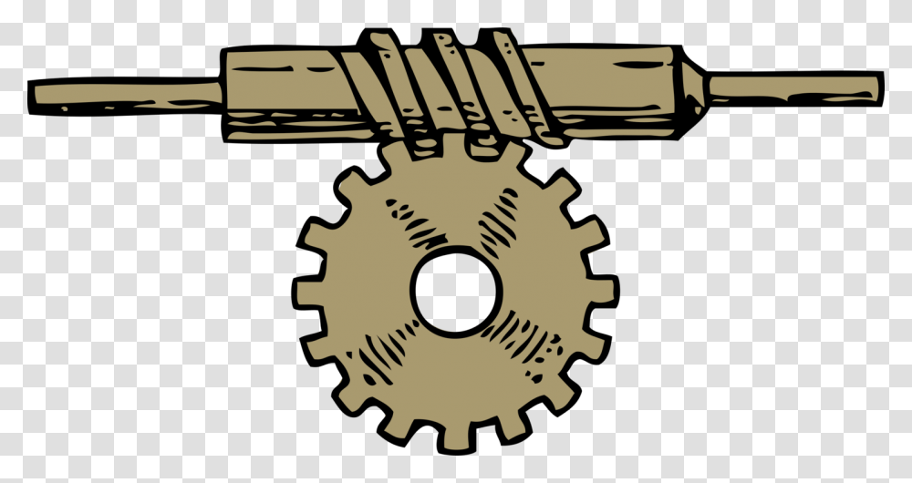 Gear Worm Drive Computer Icons Transmission Sprocket Free, Machine, Gun, Weapon, Weaponry Transparent Png