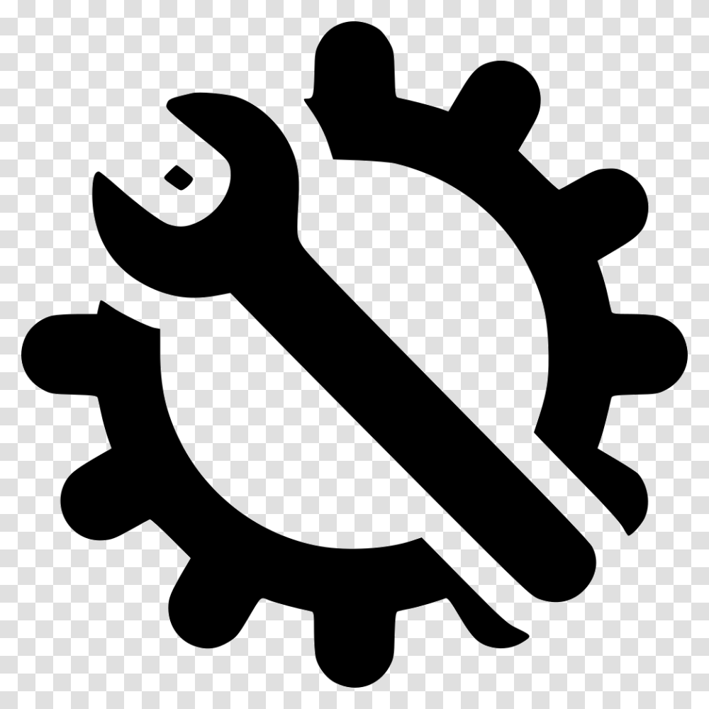 Gear Wrench Icon Free Download, Axe, Tool, Stencil, Hand Transparent Png