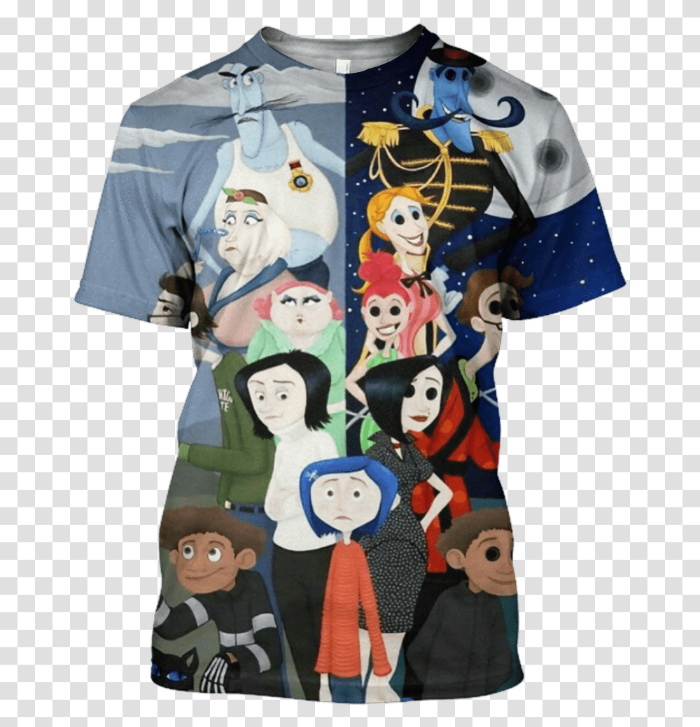 Gearhuman 3d Coraline And The Secret World Hoodies Coraline Sew Buttons On Her Eyes Fanfiction, Shirt, Suit, Overcoat Transparent Png