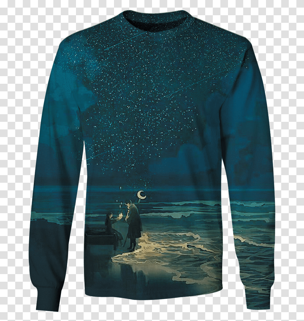 Gearhuman 3d Falling Star Custom T Shirt Long Sleeved T Shirt, Person, Water, Outdoors Transparent Png