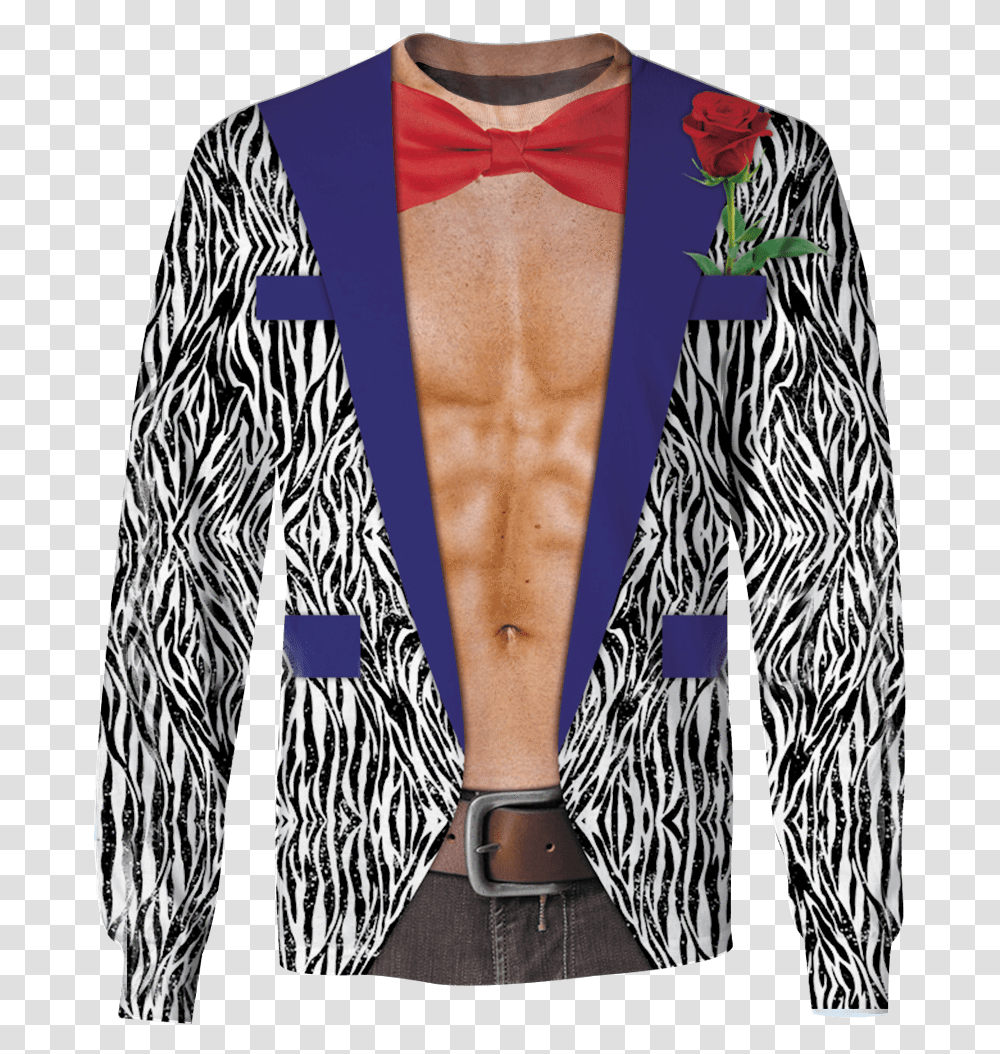 Gearhuman 3d Man Having Muscle With Red Necktie Custom Cardigan, Apparel, Person, Coat Transparent Png