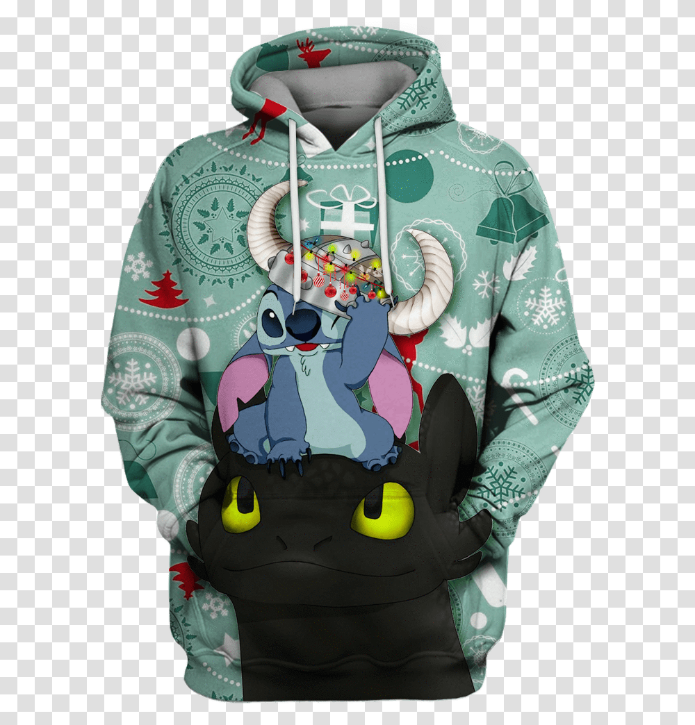 Gearhuman 3d Stitch And Toothless In Christmas Tshirt Lion King Hoodie, Apparel, Sweatshirt, Sweater Transparent Png