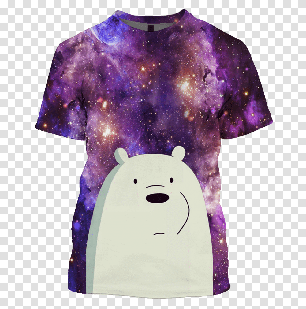 Gearhuman 3d White Bear Outerspace Custom T Shirt Milky Way, Apparel, Robe, Fashion Transparent Png