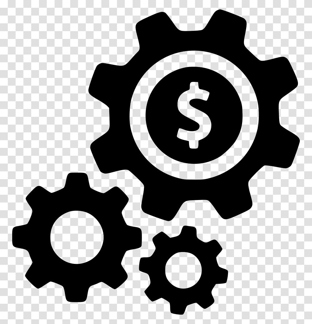 Gears Business Cogs Payment Options Person Settings Icon, Machine Transparent Png