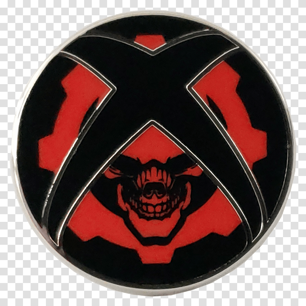 Gears Crimson Skull Sphere Pin Emblem Transparent Png