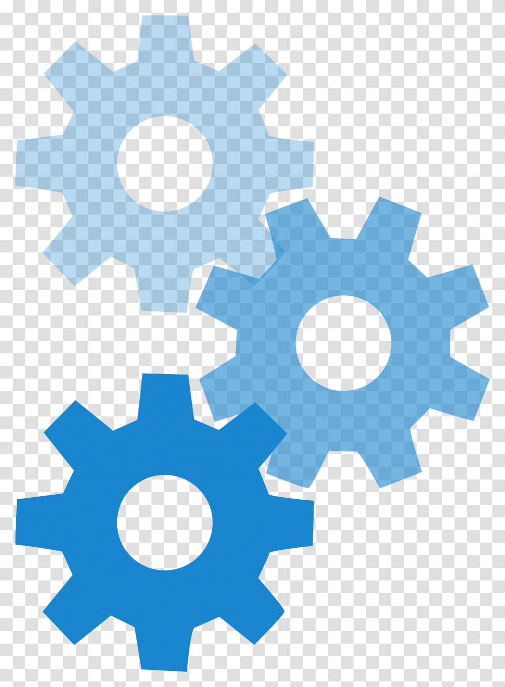 Gears Icon Blue, Machine Transparent Png
