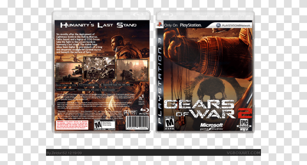 Gears Of War 2 Box Art Cover Gear Of War 2, Person, Camera, Electronics Transparent Png