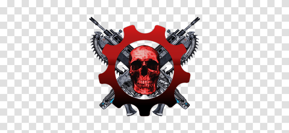 Gears Of War Skull Logo, Trademark, Person, Human Transparent Png