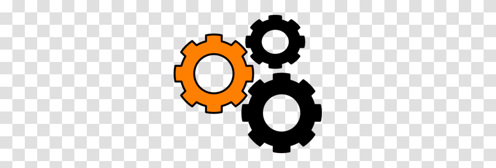 Gears Orange Clip Art, Machine, Wheel, Rotor, Coil Transparent Png