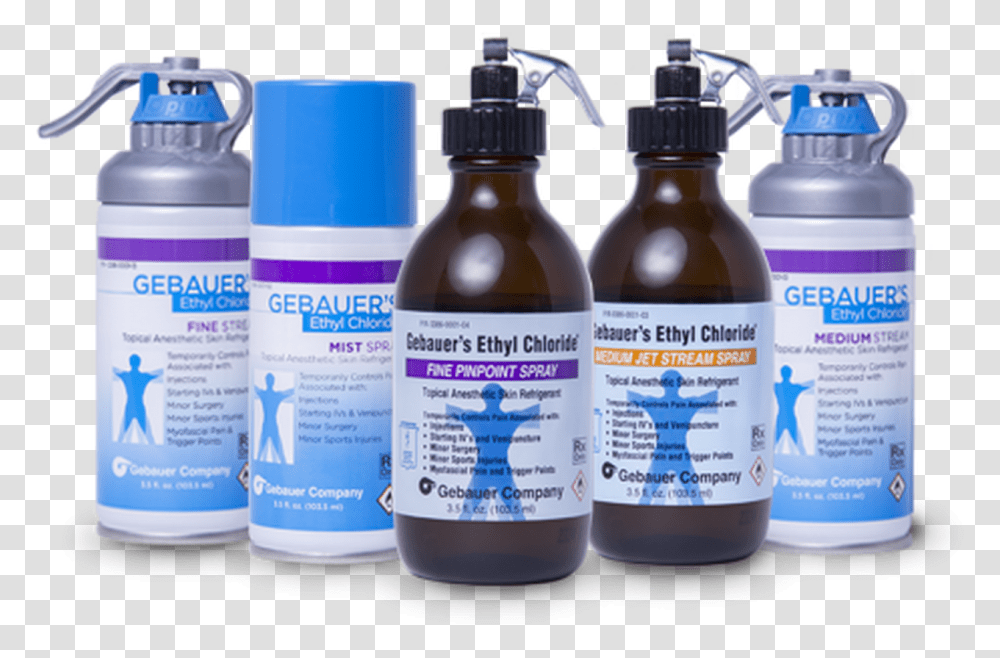 Gebauer S Ethyl Chloride Aerosol Spray Can Gebauer's Ethyl Chloride, Shaker, Bottle, Label Transparent Png