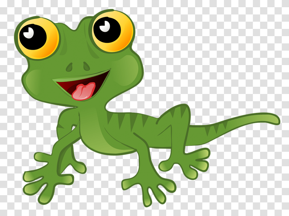 Gecko Friendly Lizard Gecko Cartoon, Reptile, Animal, Green Lizard, Iguana Transparent Png