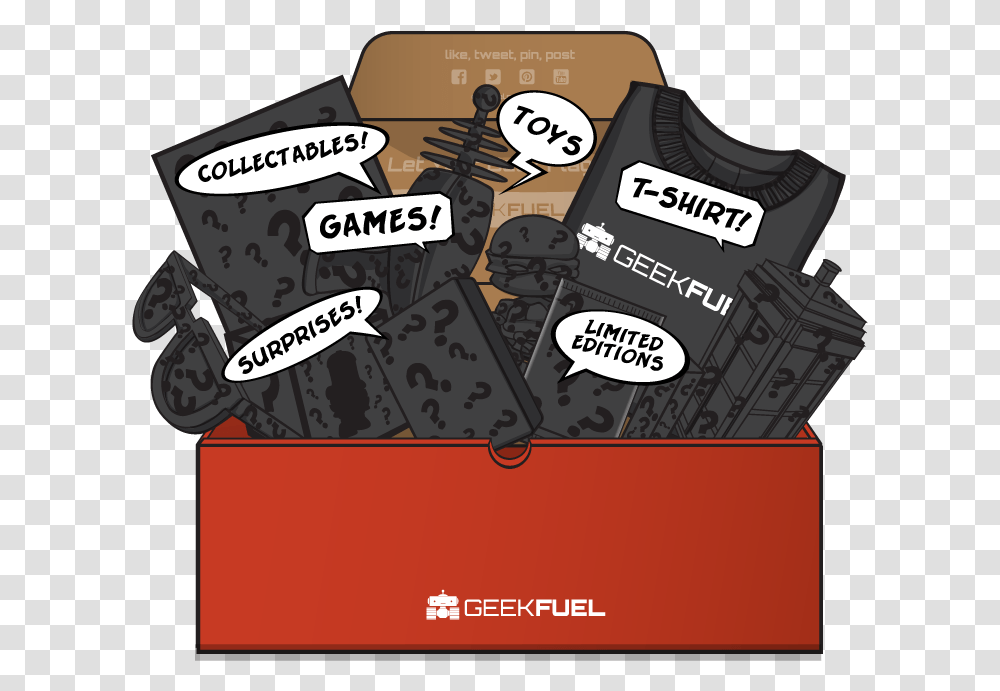 Geek Fuel Mystery Box Image Geek Mystery Box, Label, Paper Transparent Png